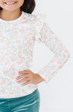 Pretty Pumpkins L/S Ruffle Tee - Aaria Tees Aaria Tees