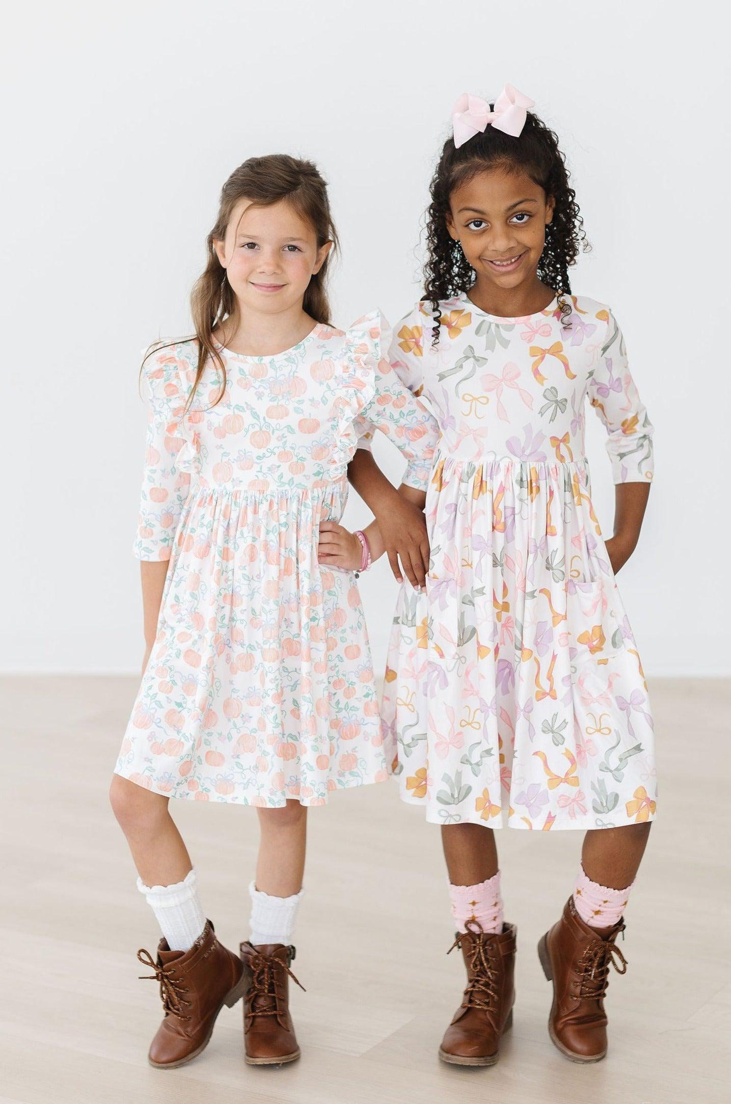 Pretty Pumpkins Ruffle Twirl Dress - Aaria Tees Aaria Tees