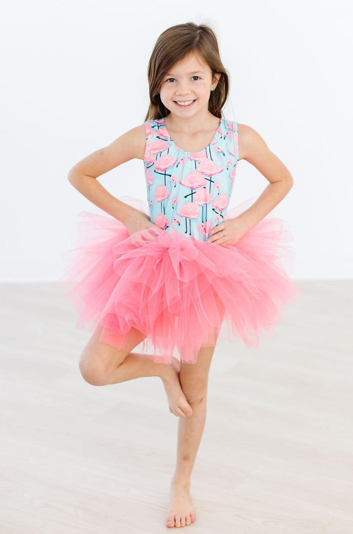 Pretty in Pink Flamingos Tank Tutu Leotard - Aaria Tees