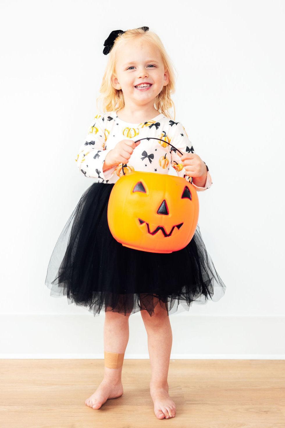 Pretty in Pumpkin L/S Tutu Dress - Aaria Tees Aaria Tees