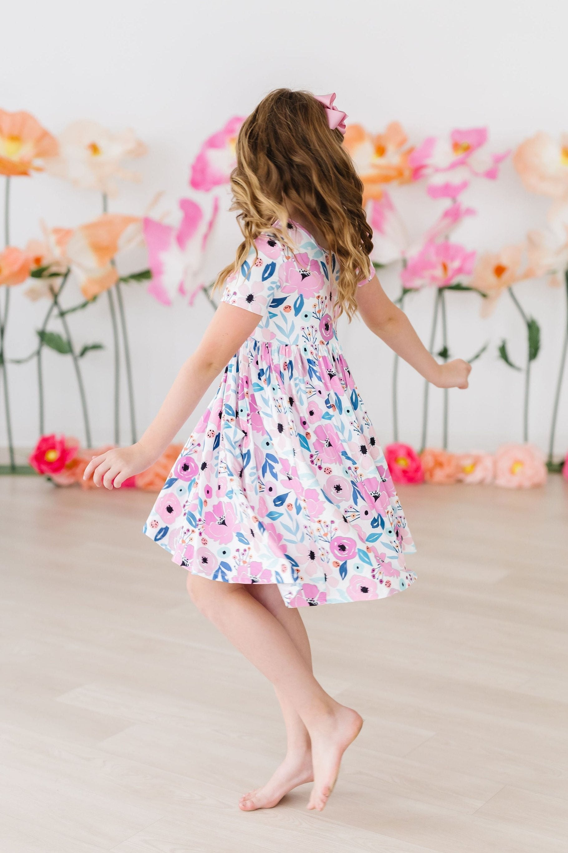 Pretty in Purple S/S Pocket Twirl Dress - Aaria Tees Aaria Tees