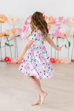 Pretty in Purple S/S Pocket Twirl Dress - Aaria Tees Aaria Tees