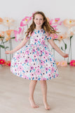 Pretty in Purple S/S Pocket Twirl Dress - Aaria Tees Aaria Tees