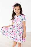 Pretty in Purple S/S Pocket Twirl Dress - Aaria Tees Aaria Tees