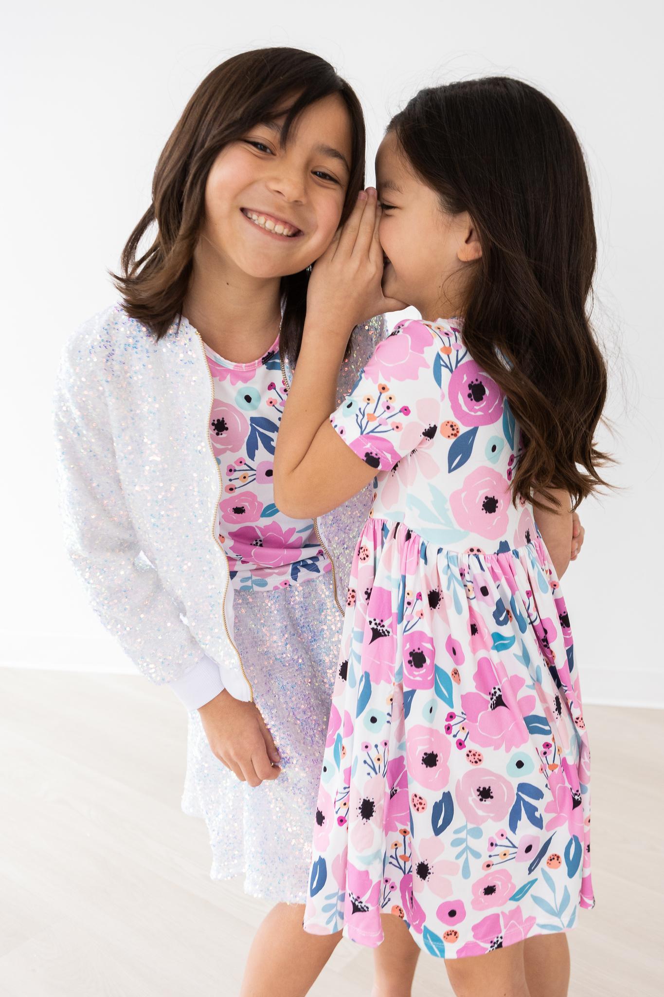 Pretty in Purple S/S Pocket Twirl Dress - Aaria Tees Aaria Tees