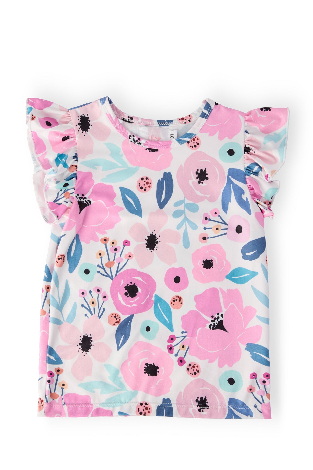 Pretty in Purple S/S Ruffle Tee - Aaria Tees