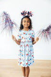 Proudly Patriotic S/S Pocket Twirl Dress - Aaria Tees Aaria Tees