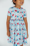 Proudly Patriotic S/S Pocket Twirl Dress - Aaria Tees Aaria Tees