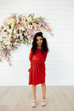 Pumpkin Spice 3/4 Sleeve Pocket Twirl Dress - Aaria Tees Aaria Tees