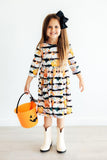 Pumpkins & Peonies 3/4 Sleeve Pocket Twirl Dress - Aaria Tees Aaria Tees