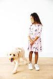 Puppy Kisses 3/4 Sleeve Pocket Twirl Dress - Aaria Tees Aaria Tees