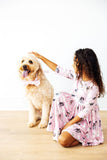 Puppy Kisses 3/4 Sleeve Pocket Twirl Dress - Aaria Tees Aaria Tees