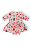 Puppy Love 3/4 Sleeve Twirl Bodysuit - Aaria Tees Aaria Tees
