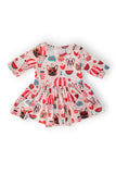 Puppy Love 3/4 Sleeve Twirl Bodysuit - Aaria Tees Aaria Tees