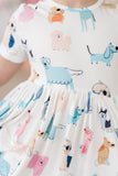 Puppy Pals S/S Pocket Twirl Dress - Aaria Tees Aaria Tees