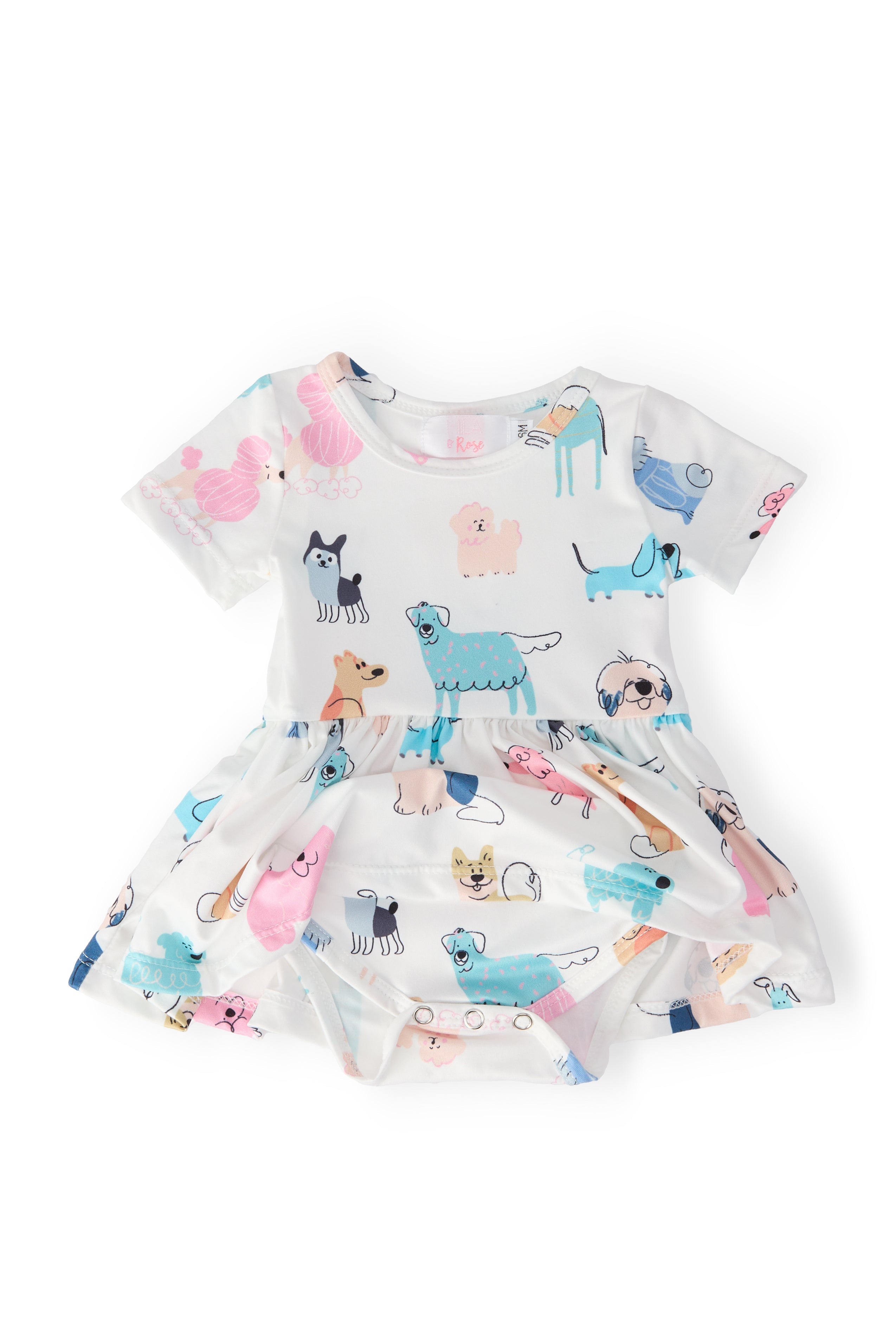 Puppy Pals S/S Twirl Bodysuit - Aaria Tees Aaria Tees