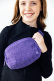 Purple Fleece Belt Bag - Aaria Tees Aaria Tees