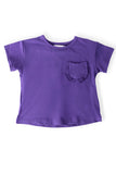 Purple Ruffle Pocket Tee - Aaria Tees Aaria Tees