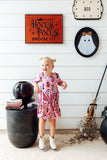 Purr-fectly Spooky 3/4 Sleeve Pocket Twirl Dress - Aaria Tees Aaria Tees