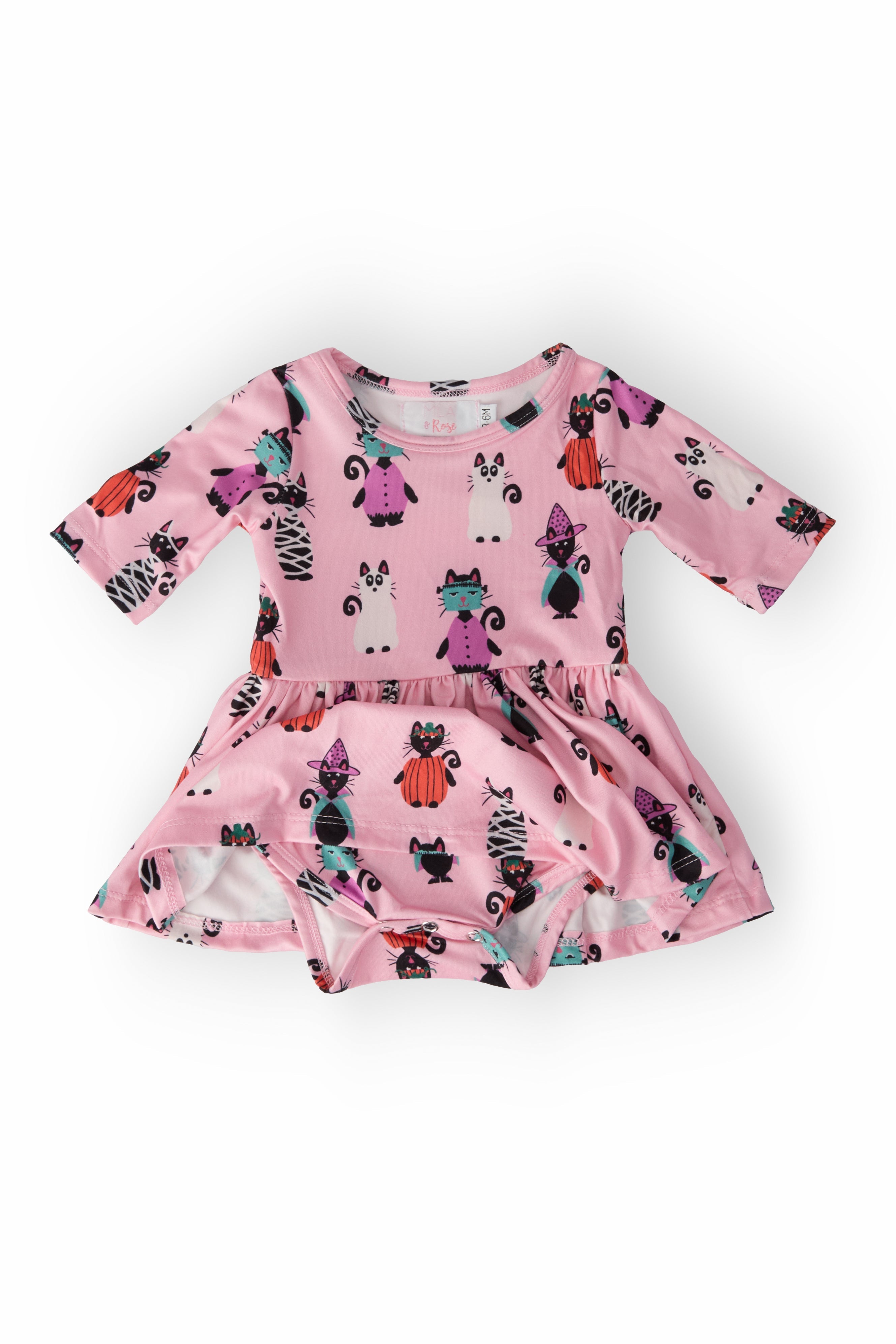 Purr-fectly Spooky Twirl Bodysuit - Aaria Tees Aaria Tees