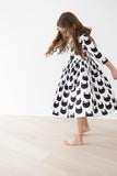 Purrfect 3/4 Sleeve Pocket Twirl Dress Aaria Tees
