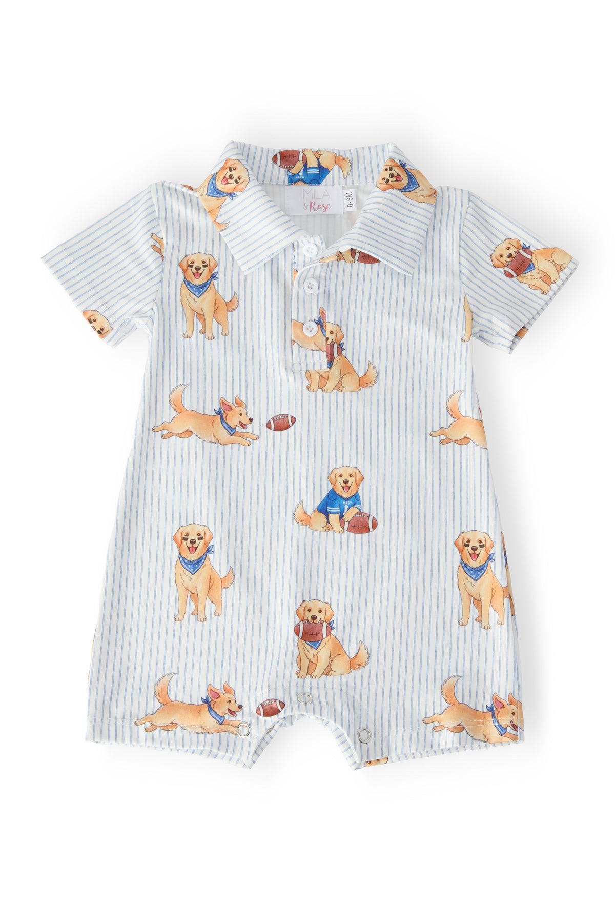 Quarter-Bark Polo Shorty One-Piece - Aaria Tees