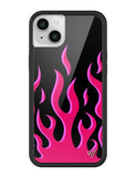 Flames | Black & Red iPhone Case - Aaria Tees Aaria Tees