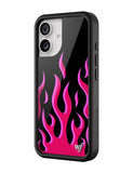Flames | Black & Red iPhone Case - Aaria Tees Aaria Tees