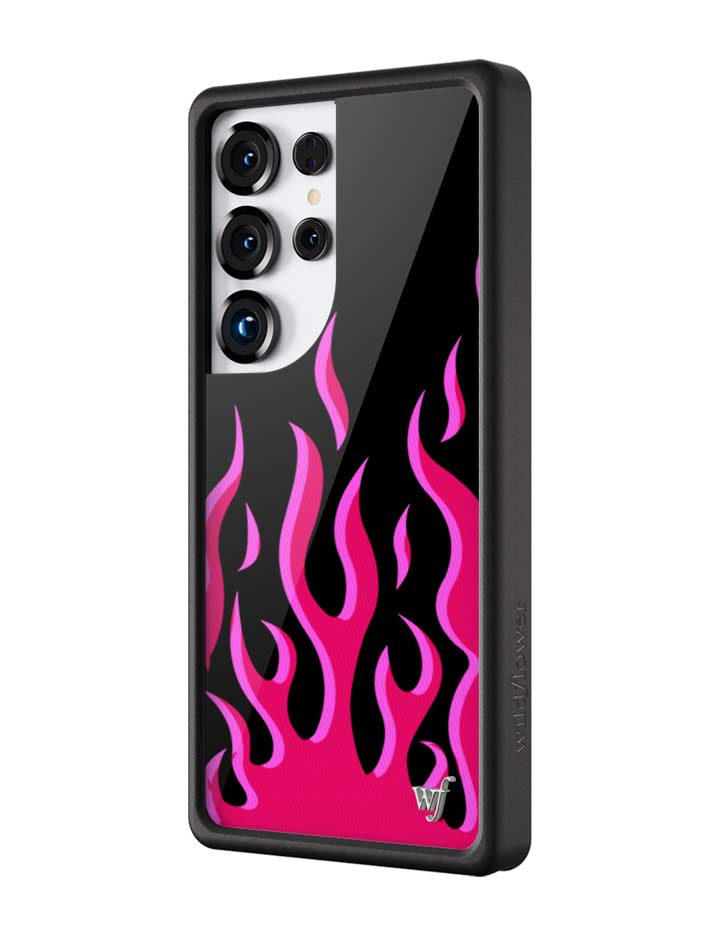 Flames | Black & Red Samsung Galaxy Case - Aaria Tees Aaria Tees