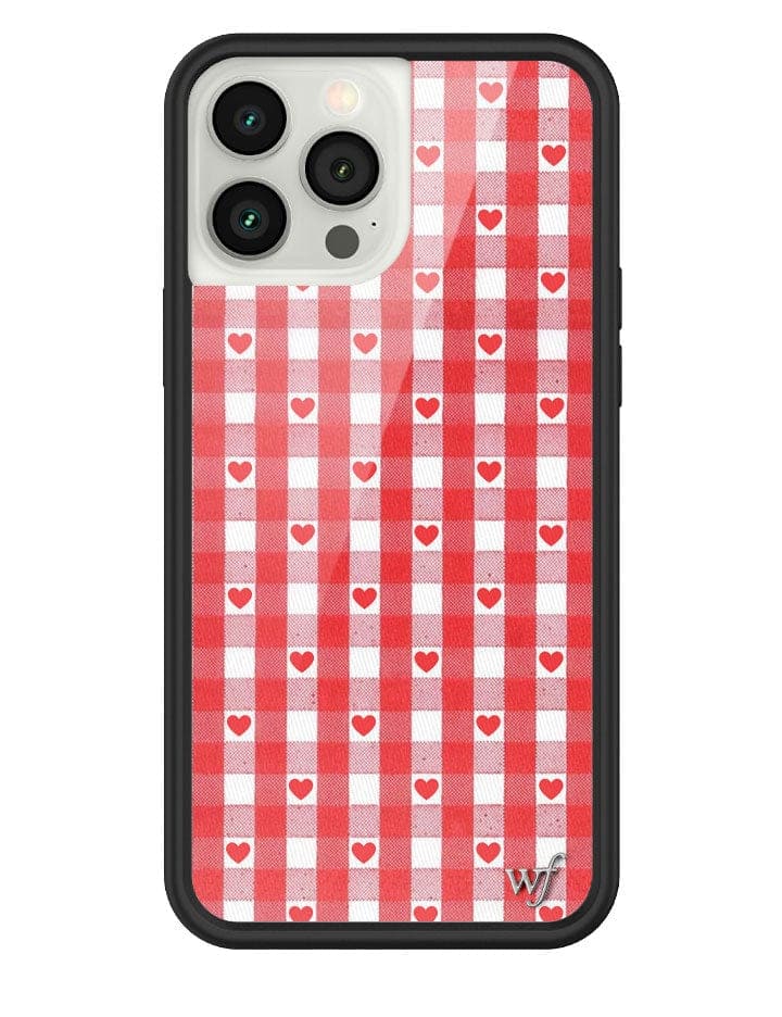 Gingham Hearts | Red iPhone Case - Aaria Tees Aaria Tees