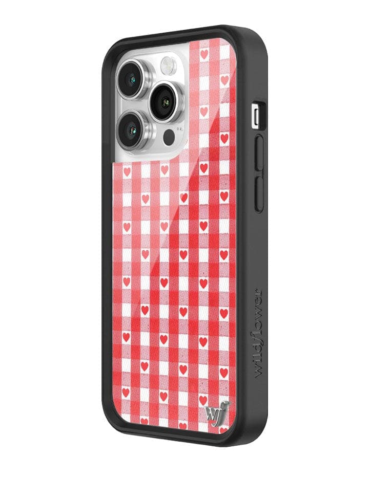 Gingham Hearts | Red iPhone Case - Aaria Tees Aaria Tees