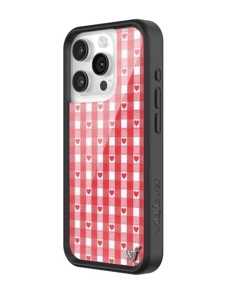 Gingham Hearts | Red iPhone Case - Aaria Tees Aaria Tees