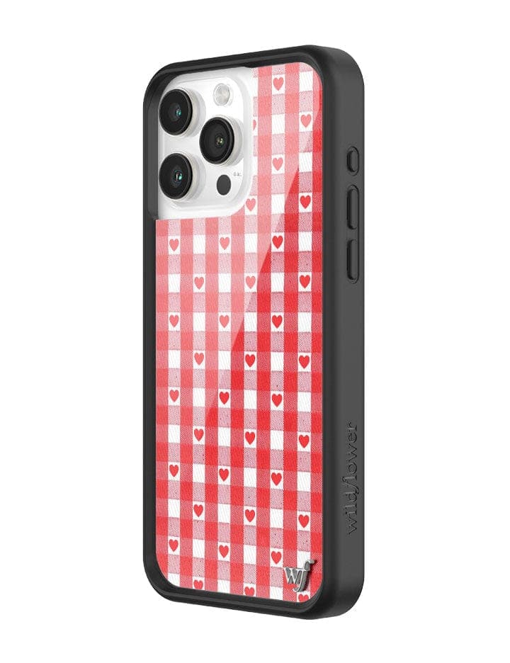 Gingham Hearts | Red iPhone Case - Aaria Tees Aaria Tees