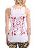 Tank Top with Custom Print Graphic in White Cotton - Aaria Tees Aaria Tees