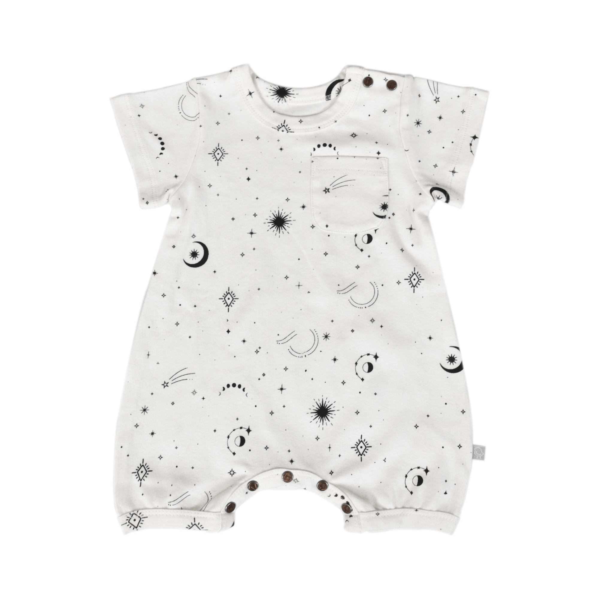 short sleeve romper | celestial - Aaria Tees Aaria Tees