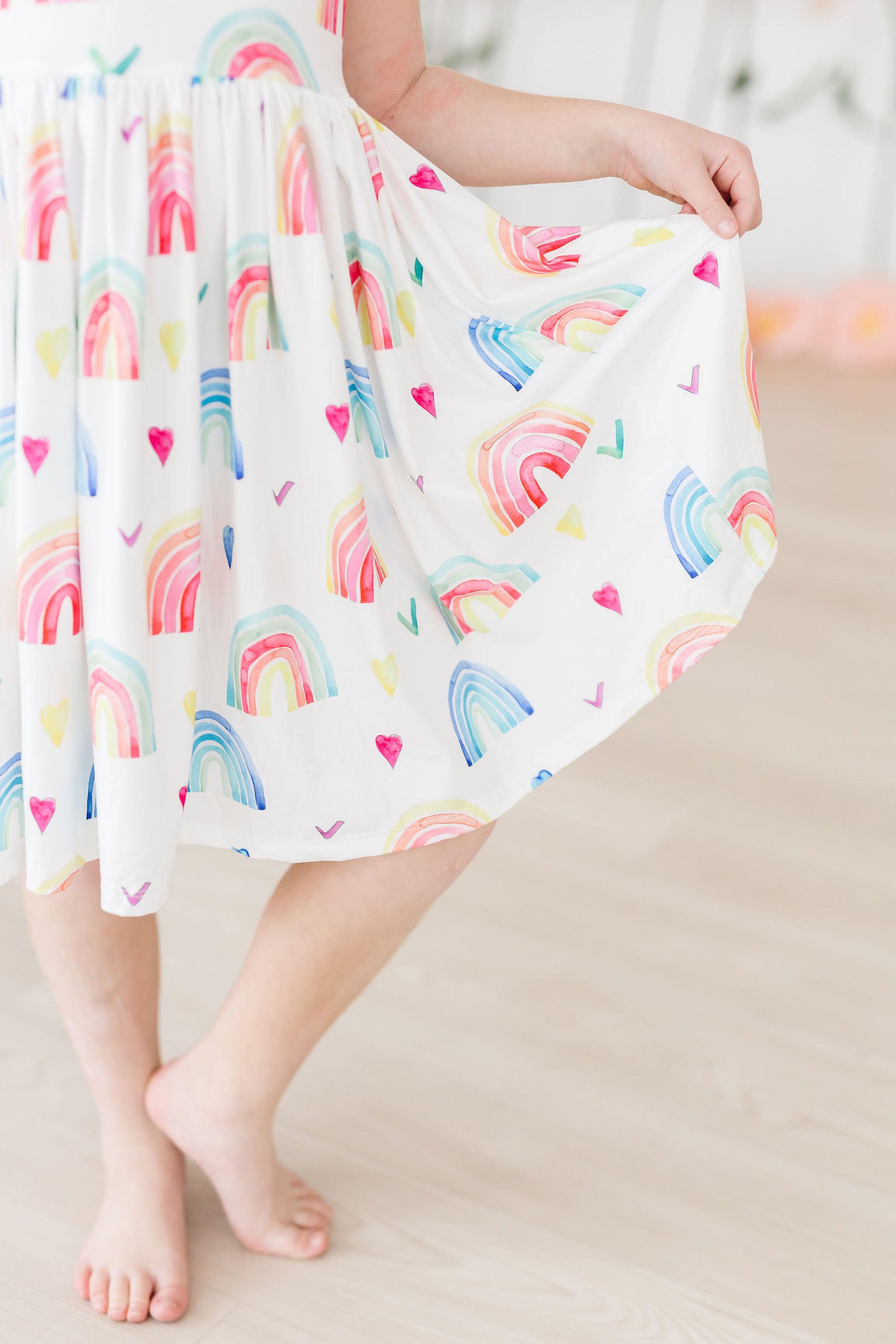Radiant Rainbows Tank Twirl Dress - Aaria Tees Aaria Tees