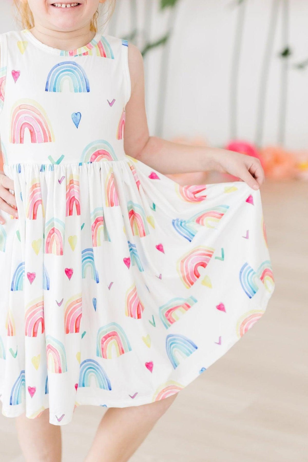 Radiant Rainbows Tank Twirl Dress - Aaria Tees