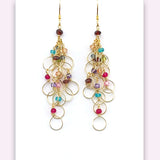 Rainbow Chain Loop Earrings Aaria Tees