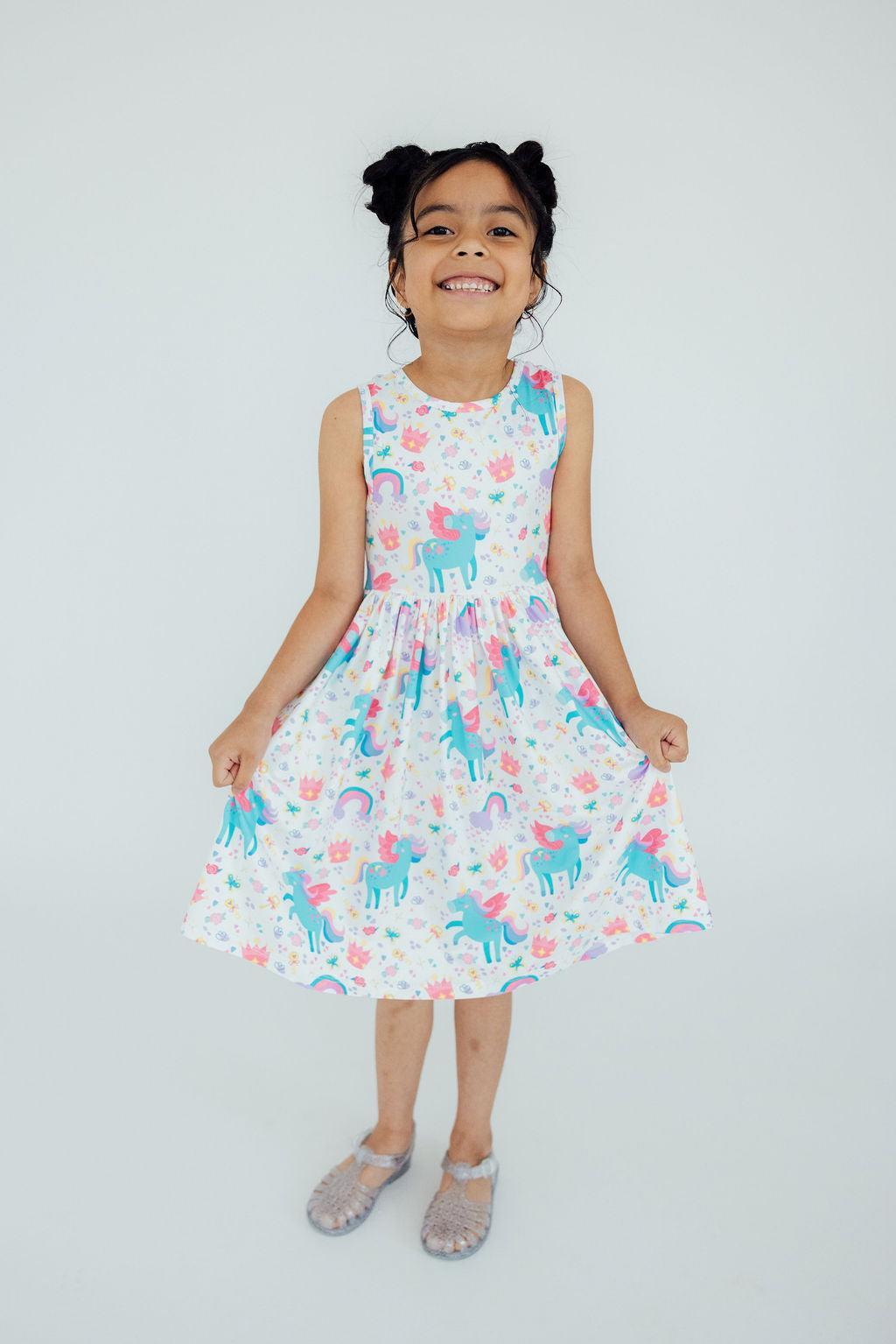 Rainbow Meadows Tank Twirl Dress - Aaria Tees Aaria Tees