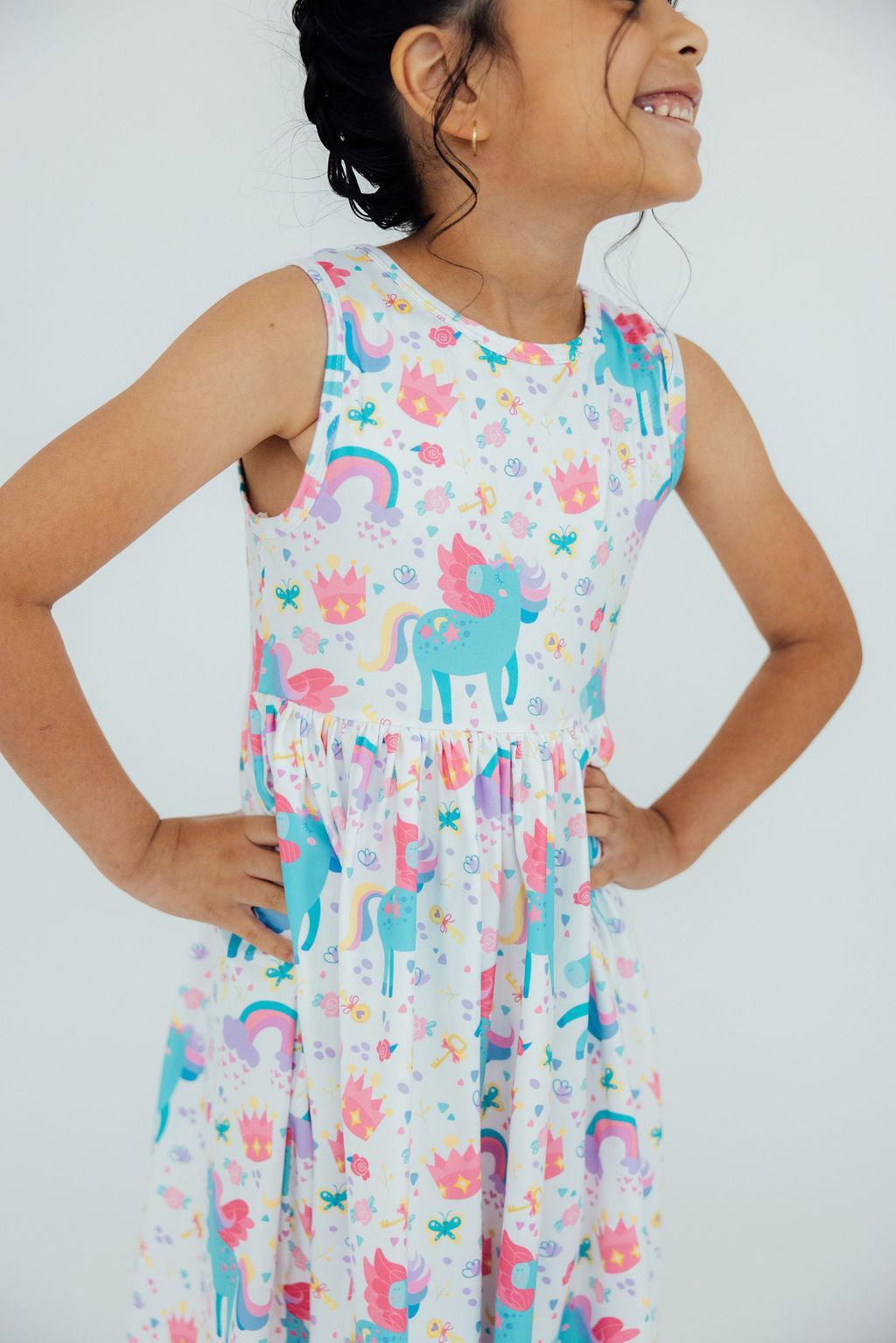 Rainbow Meadows Tank Twirl Dress - Aaria Tees