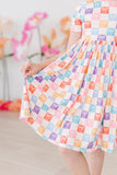 SALE Rainbow Ribbons S/S Pocket Twirl Dress - Aaria Tees Aaria Tees