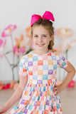 SALE Rainbow Ribbons S/S Pocket Twirl Dress - Aaria Tees Aaria Tees