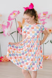 SALE Rainbow Ribbons S/S Pocket Twirl Dress - Aaria Tees Aaria Tees