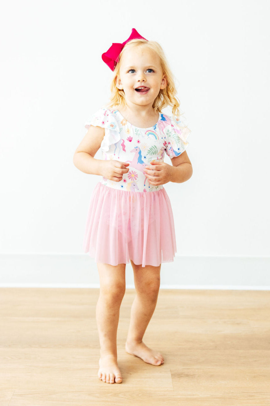 Rainbow Vibes S/S Twirl Leotard - Aaria Tees Aaria Tees