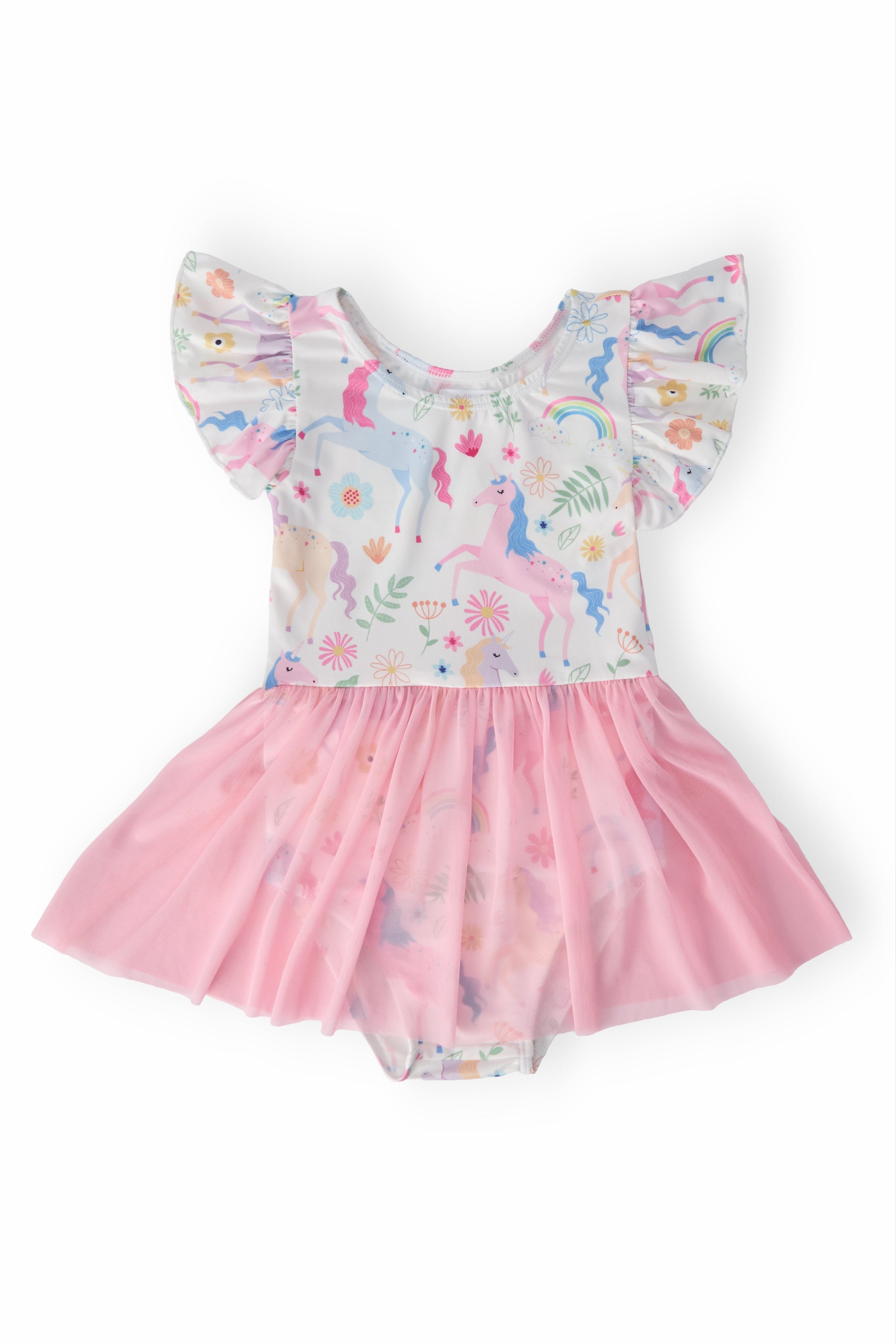 Rainbow Vibes S/S Twirl Leotard - Aaria Tees Aaria Tees