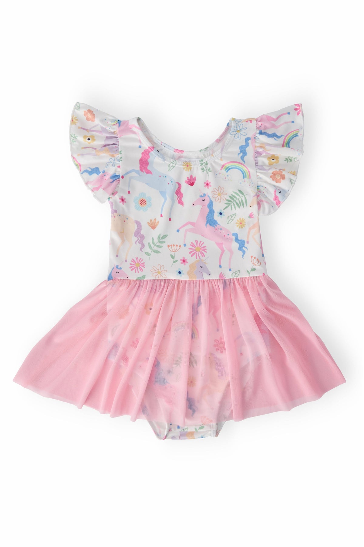 Rainbow Vibes S/S Twirl Leotard - Aaria Tees