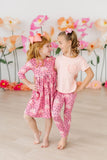 Rainbow Wishes 3/4 Sleeve Pocket Twirl Dress - Aaria Tees Aaria Tees