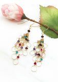Rainbow Chain Loop Earrings Aaria Tees
