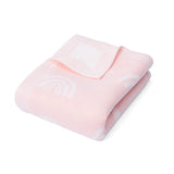 Rainbow Jacquard Knit Baby Blanket - Aaria Tees Aaria Tees
