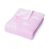 Rainbow Lilac Jacquard Knit Baby Blanket - Aaria Tees Aaria Tees